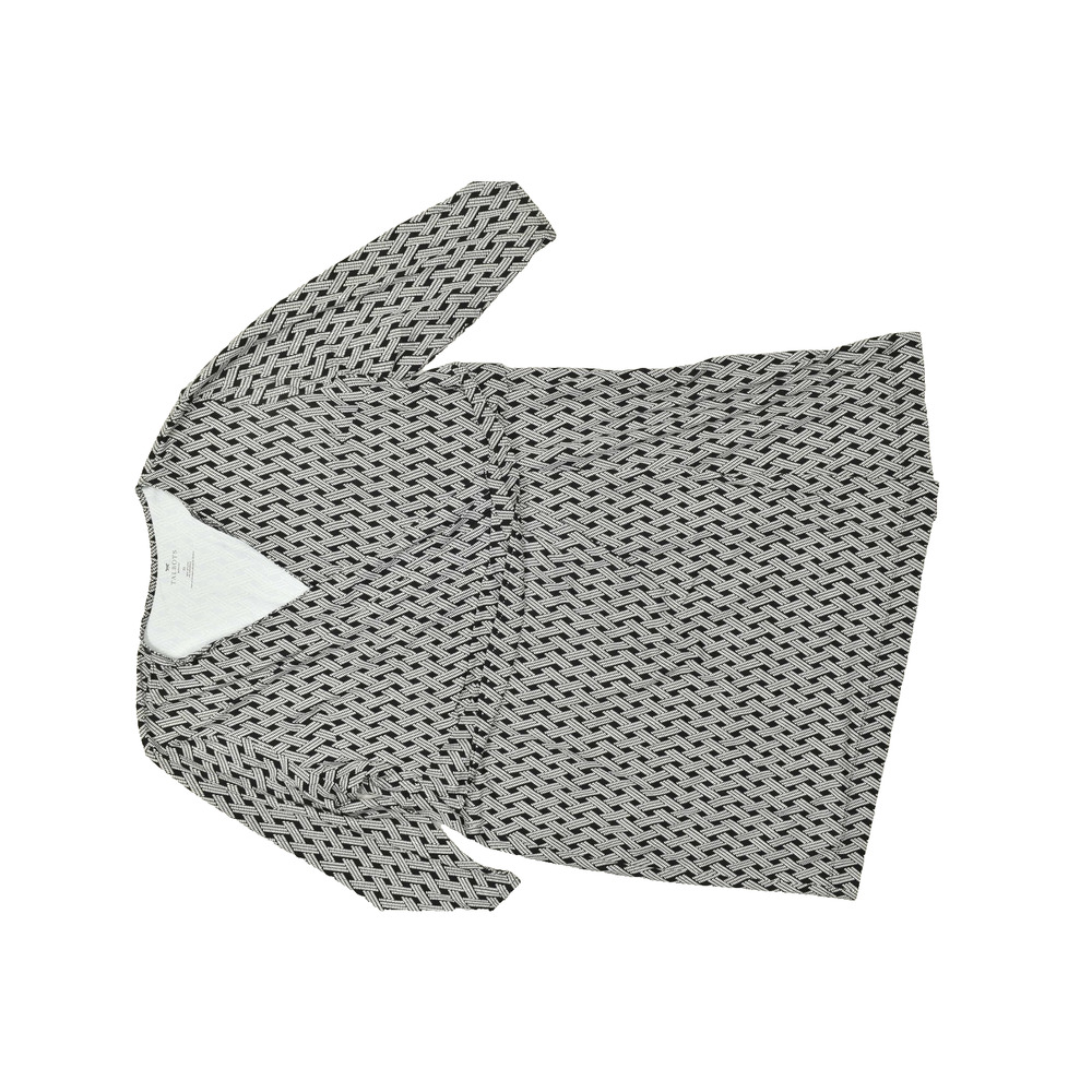 Talbots Plus Size 3X Geometric V-Neck Pullover Black & White Sheath Dress